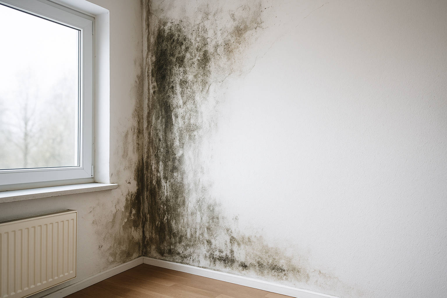 Humedad y moho en pared